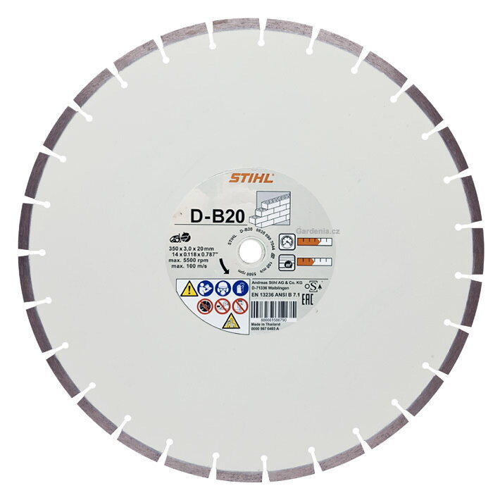 Diamantový řezný kotouč D-B20 Ø 350 mm